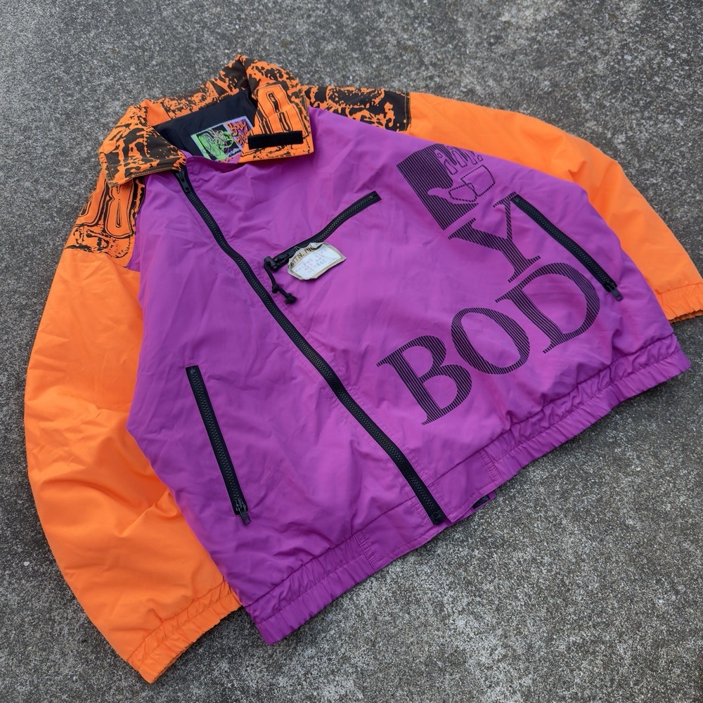 Vintage 80s 90s Body Glove Neon Ski Jacket Rare Snowboard Surf Style Size L